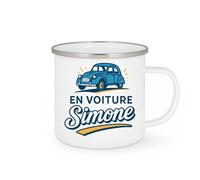 quotedazur - Mug Humour En Voiture Simone - Mug Humoristique Pour Femme, Cadeau Fun Et Pratique - Idée Cadeau Originale Avec Tasse Humoristique Pour Elle Au Volant