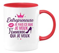 quotedazur - Mug Humour Entrepreneuse : je fais ce que je veux et j'emmerde qui je veux - Cadeau Humour Femme