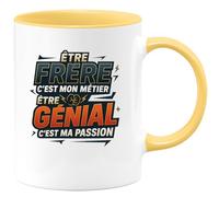 quotedazur - Mug Humour Être frère c'est mon métier, être génial c'est ma passion - Cadeau Frère Homme