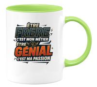 quotedazur - Mug Humour Être frère c'est mon métier, être génial c'est ma passion - Cadeau Frère Homme