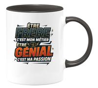 quotedazur - Mug Humour Être frère c'est mon métier, être génial c'est ma passion - Cadeau Frère Homme