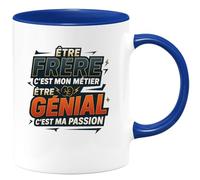 quotedazur - Mug Humour Être frère c'est mon métier, être génial c'est ma passion - Cadeau Frère Homme