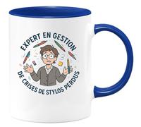 quotedazur - Mug Humour Expert en gestion de crises de stylos perdus - Cadeau Maître d'école Homme