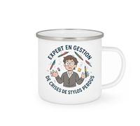 quotedazur - Mug Humour Expert en gestion de crises de stylos perdus - Cadeau Maître d'école Homme