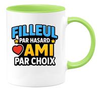 quotedazur - Mug Humour Filleul Par Hasard, Ami Choix Message D'affection Unique Idée Cadeau Originale Tasse Personnalisée Pour Et Amie Proche