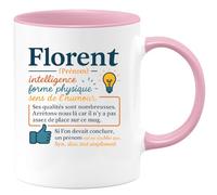 quotedazur - Mug Humour Florent Qualités Nombreuses Intelligence, Forme, Un Prénom Inoubliable, Synonyme De Dieu. Idée Cadeau Parfaite Tasse Originale Pour Unique