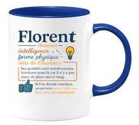 quotedazur - Mug Humour Florent Qualités Nombreuses Intelligence, Forme, Un Prénom Inoubliable, Synonyme De Dieu. Idée Cadeau Parfaite Tasse Originale Pour Unique