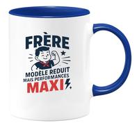 quotedazur - Mug Humour Frère modèle réduit mais performances maxi - Cadeau Frère Homme