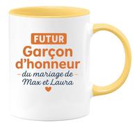quotedazur - Mug Humour Futur Garçon D'honneur Mariage Max Et Laura - Cadeau Idéal - Idée Cadeau Originale Tasse Pour Garçon D'honneur Mariage