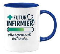 quotedazur - Mug Humour Futur Infirmier Chargement En Cours, Parfait Pour Futurs Pros Cadeau Original Avec Tasse Personnalisée Idéale