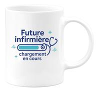quotedazur - Mug Humour future infirmière : chargement en cours - Cadeau Diplôme Infirmière Femme