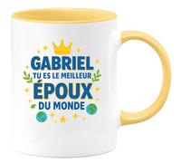 quotedazur - Mug Humour Gabriel, Meilleur Époux Du Monde, Cadeau Tasse Unique Et Spécial Idéal Personnalisée Pour Exceptionnel