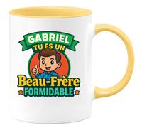quotedazur - Mug Humour Gabriel, Tu Es Un Beau-Frère Formidable, Un Cadeau À Chérir - Cadeau Parfait Pour Plaisir Avec Une Tasse Unique Et Élégante
