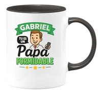 quotedazur - Mug Humour Gabriel, Tu Es Un Papa Formidable, Cadeau Unique Et Spécial Idée Originale Tasse Personnalisée Pour