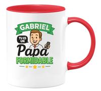 quotedazur - Mug Humour Gabriel, Tu Es Un Papa Formidable, Un Cadeau Unique Et Spécial - Idée Cadeau Originale - Tasse Personnalisée Pour Un Papa Unique