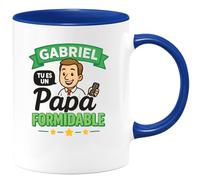 quotedazur - Mug Humour Gabriel, Tu Es Un Papa Formidable, Un Cadeau Unique Et Spécial - Idée Cadeau Originale - Tasse Personnalisée Pour Un Papa Unique