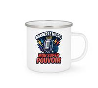 quotedazur - Mug Humour Garder le micro c'est mon super pouvoir - Cadeau Animateur Homme