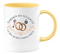 quotedazur - Mug Humour Gardien des alliances et des secrets inavouables - Cadeau Témoin de mariage Homme