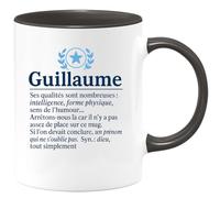 quotedazur - Mug Humour Guillaume Intelligence, Forme Physique, Un Prénom Inoubliable, Synonyme De Dieu. Idée Cadeau Originale Tasse Personnalisée Pour Homme Unique