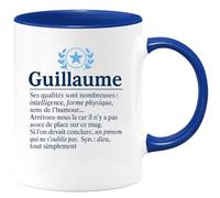 quotedazur - Mug Humour Guillaume Intelligence, Forme Physique, Un Prénom Inoubliable, Synonyme De Dieu. Idée Cadeau Originale Tasse Personnalisée Pour Homme Unique