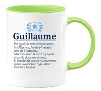 quotedazur - Mug Humour Guillaume Intelligence, Forme Physique, Un Prénom Inoubliable, Synonyme De Dieu. Idée Cadeau Originale Tasse Personnalisée Pour Homme Unique