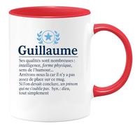 quotedazur - Mug Humour Guillaume Intelligence, Forme Physique, Un Prénom Inoubliable, Synonyme De Dieu. Idée Cadeau Originale Tasse Personnalisée Pour Homme Unique