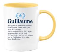 quotedazur - Mug Humour Guillaume Intelligence, Forme Physique, Un Prénom Inoubliable, Synonyme De Dieu. Idée Cadeau Originale Tasse Personnalisée Pour Homme Unique