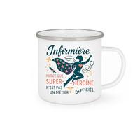 quotedazur - Mug Humour Infirmière : parce que super-héroïne n'est pas un métier officiel - Cadeau Infirmière Femme