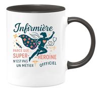 quotedazur - Mug Humour Infirmière : parce que super-héroïne n'est pas un métier officiel - Cadeau Infirmière Femme