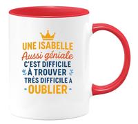 quotedazur - Mug Humour Isabelle, Géniale À Trouver, Difficile Quitter, Impossible Oublier, Cadeau Parfait. Idéal Tasse Personnalisée Pour Unique