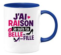 quotedazur - Mug Humour J’Ai Raison Je Suis Ta Belle-Fille - Tasse Belle-Fille, Cadeau Anniversaire Noël