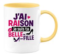 quotedazur - Mug Humour J’Ai Raison Je Suis Ta Belle-Fille - Tasse Belle-Fille, Cadeau Anniversaire Noël