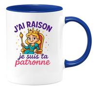 quotedazur - Mug Humour J’Ai Raison Je Suis Ta Patronne Tasse Cadeau Anniversaire Noël
