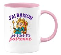 quotedazur - Mug Humour J’Ai Raison Je Suis Ta Patronne Tasse Cadeau Anniversaire Noël
