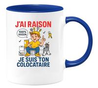 quotedazur - Mug Humour J’Ai Raison Je Suis Ton Colocataire Tasse Cadeau Anniversaire Noël