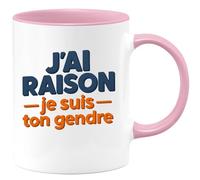 quotedazur - Mug Humour J’Ai Raison Je Suis Ton Gendre Tasse Cadeau Anniversaire Noël