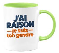 quotedazur - Mug Humour J’Ai Raison Je Suis Ton Gendre Tasse Cadeau Anniversaire Noël