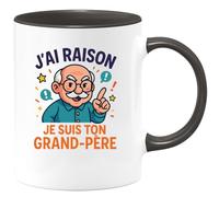 quotedazur - Mug Humour J’Ai Raison Je Suis Ton Grand-Père Tasse Cadeau Anniversaire Noël
