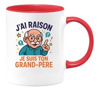 quotedazur - Mug Humour J’Ai Raison Je Suis Ton Grand-Père Tasse Cadeau Anniversaire Noël