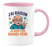 quotedazur - Mug Humour J’Ai Raison Je Suis Ton Grand-Père Tasse Cadeau Anniversaire Noël