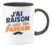 quotedazur - Mug Humour J’Ai Raison Je Suis Ton Parrain Tasse Cadeau Anniversaire Noël