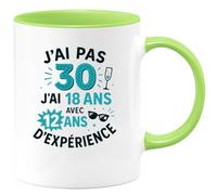 quotedazur - Mug Humour J'ai 18 Ans Avec 12 D'expérience, Pas 30 Idée Cadeau Originale De Tasse Humoristique Pour Homme