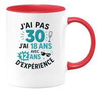quotedazur - Mug Humour J'ai 18 Ans Avec 12 D'expérience, Pas 30 Idée Cadeau Originale De Tasse Humoristique Pour Homme
