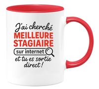 quotedazur - Mug Humour J'ai Cherché La Meilleure Stagiaire Sur Internet Et Tu Es Sortie Direct Cadeau Tasse Idéale Pour De Toutes Les Équipes