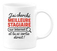 quotedazur - Mug Humour J'ai Cherché La Meilleure Stagiaire Sur Internet Et Tu Es Sortie Direct Cadeau Tasse Idéale Pour De Toutes Les Équipes