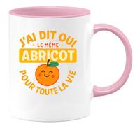 quotedazur - Mug Humour J'ai Dit Oui, Même Abricot Pour Toujours Précieux À Offrir Cadeau Romantique Tasse Femme Idée Unique En Mariage