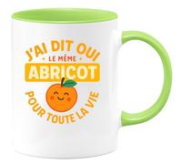 quotedazur - Mug Humour J'ai Dit Oui, Même Abricot Pour Toujours Précieux À Offrir Cadeau Romantique Tasse Femme Idée Unique En Mariage