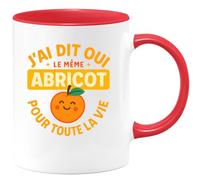 quotedazur - Mug Humour J'ai Dit Oui, Même Abricot Pour Toujours Précieux À Offrir Cadeau Romantique Tasse Femme Idée Unique En Mariage