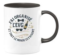 quotedazur - Mug Humour J'ai organisé l'EVG et tout le monde est encore vivant - Cadeau Témoin de mariage Homme