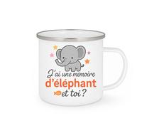 quotedazur - Mug Humour J'ai Une Mémoire D'éléphant Et Toi ? - Idée Cadeau Originale Tasse Mémoire Pour Amis Et Famille